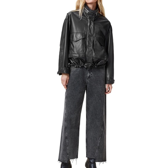All Saints Clay Leather Jacket - Picture 2 of 14